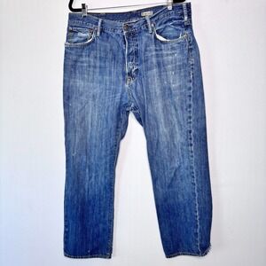 Polo Ralph Lauren Mens Vintage‎ Straight Leg Distressed Jeans 38x30 Button Fly